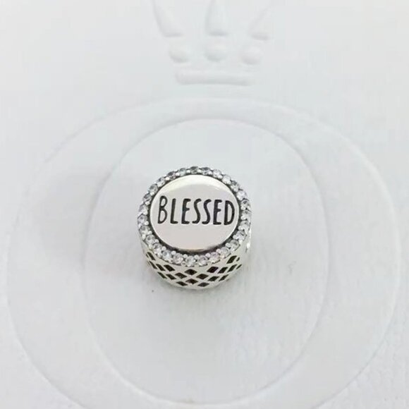 Pandora BLESSED Charm Silver Bead Bracelet Jewelry - Picture 1 of 3